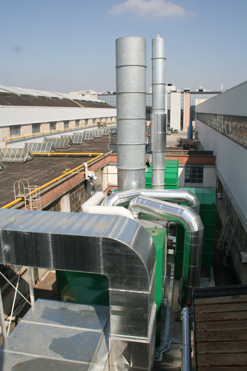 vista dall'alto del rotoconcentratore