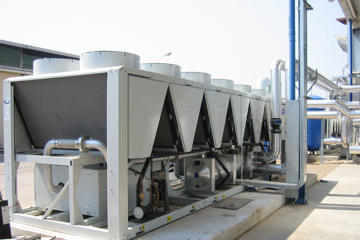 Particolare centrale frigorifera