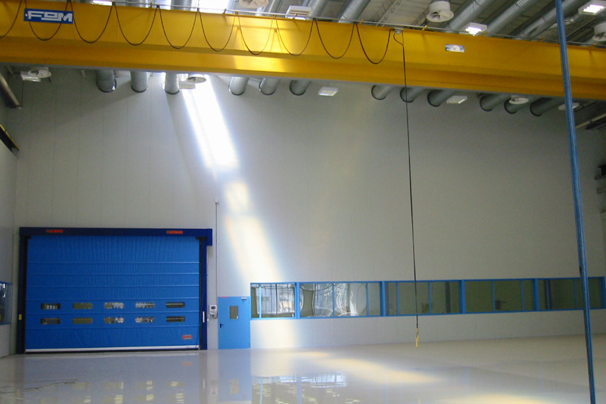 Vista interna zona senza controsoffitto