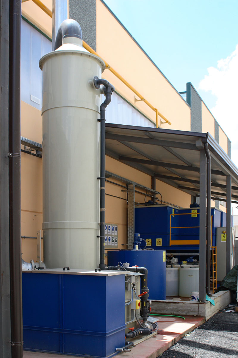 Neutralizzazione vapori acidi e trattamento acque